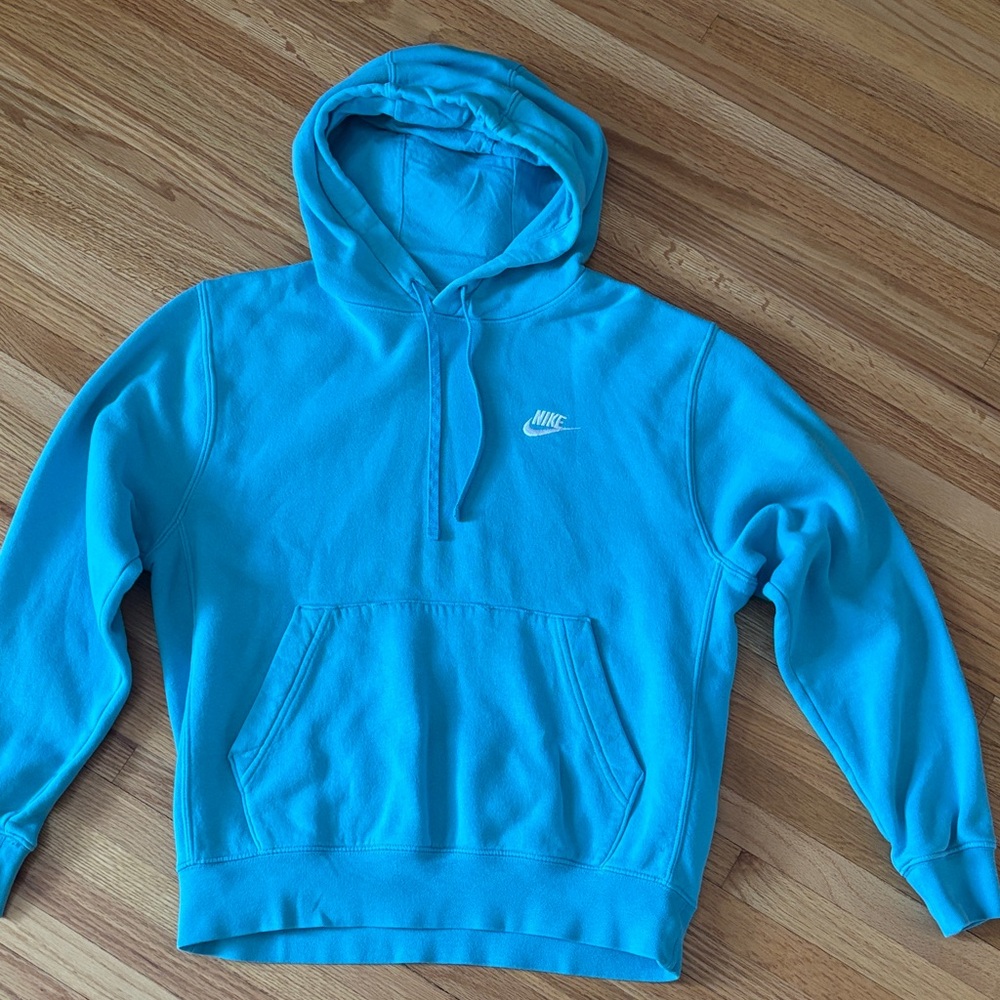 Nike Men's Turquoise Blue Hoodie